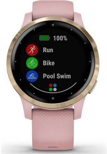 Смарт-часы Garmin Vivoactive 4S Light Gold Stainless Steel Bezel with Dust Rose Case and Silicone Band 857089 фото