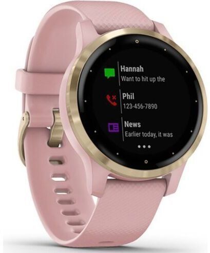 Смарт-часы Garmin Vivoactive 4S Light Gold Stainless Steel Bezel with Dust Rose Case and Silicone Band 857089 фото