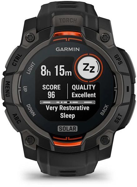 Смарт-годинник Garmin Instinct 3 Solar 45mm Black with Black Band 1405014 фото