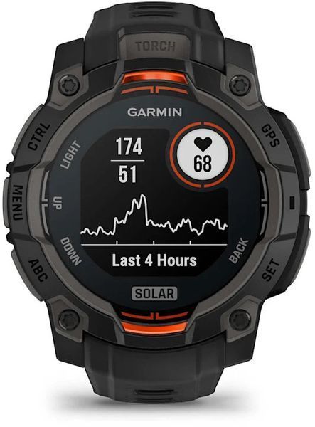 Смарт-годинник Garmin Instinct 3 Solar 45mm Black with Black Band 1405014 фото