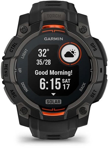 Смарт-годинник Garmin Instinct 3 Solar 45mm Black with Black Band 1405014 фото