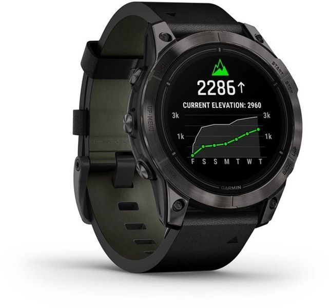 Смарт-годинник Garmin Epix Pro (Gen 2) 47mm Sapphire Carbon Grey DLC Titanium with Black Leather Band 1118724 фото