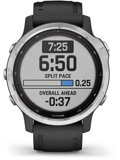 Смарт-часы Garmin Fenix 6S Solar Silver with Black Band 724010 фото