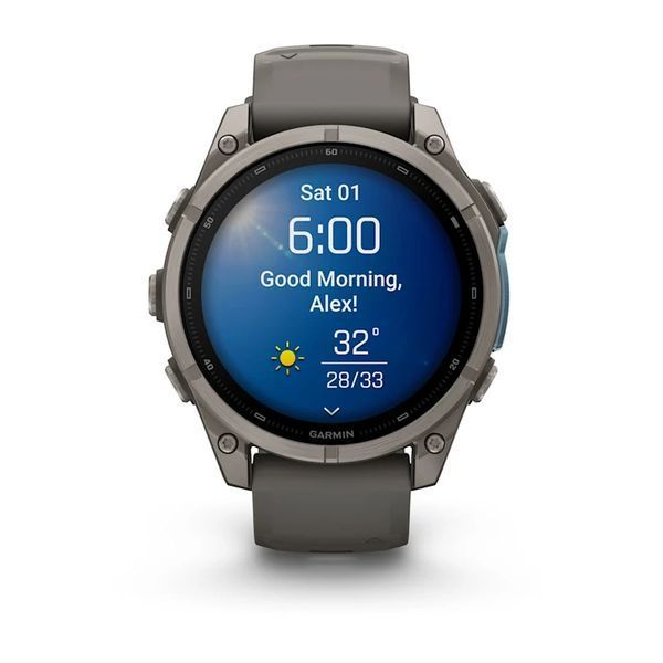 Смарт-часы Garmin Fenix 9 47mm Titanium with Pebble Gray Silicone Band (010-04762-00/01) 1482125 фото
