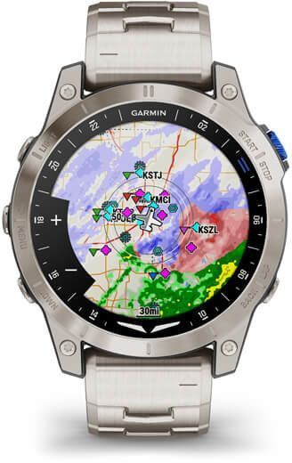 Смарт-часы Garmin D2 Mach 1 Aviator Smartwatch with Vented Titanium Bracelet 994861 фото