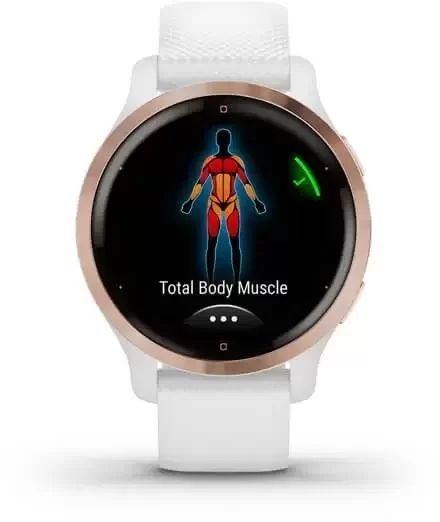Смарт-годинник Garmin Venu 2S Rose Gold Stainless Steel Bezel with White Case and Silicone Band 815719 фото