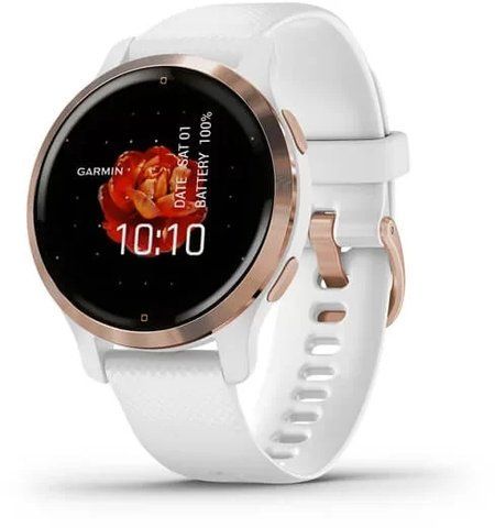Смарт-годинник Garmin Venu 2S Rose Gold Stainless Steel Bezel with White Case and Silicone Band 815719 фото