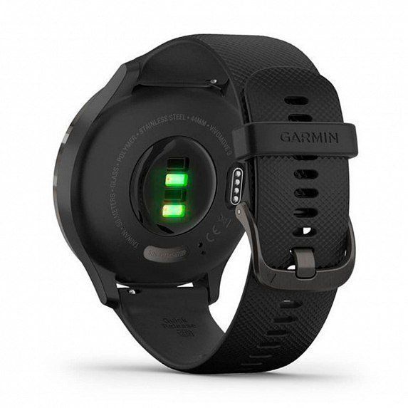 Смарт-годинник Garmin Vivomove 3 Slate Stainless Steel Bezel with Black Case and Silicone Band 587116 фото