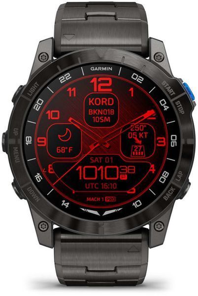 Смарт-часы Garmin D2 Mach 1 Pro Aviator Smartwatch with Vented Titanium Bracelet 1230527 фото