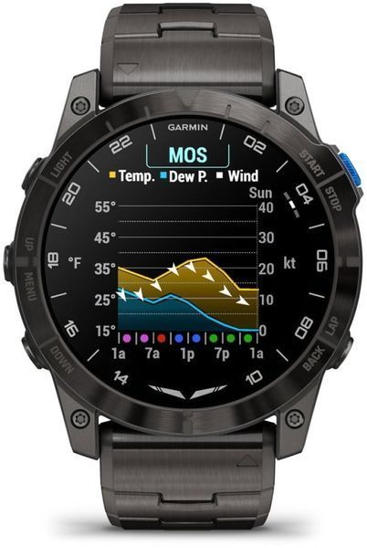 Смарт-часы Garmin D2 Mach 1 Pro Aviator Smartwatch with Vented Titanium Bracelet 1230527 фото