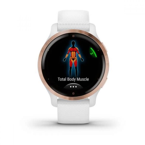 Смарт-годинник Garmin Venu 2S Rose Gold Stainless Steel Bezel with White Case and Silicone Band 851316 фото