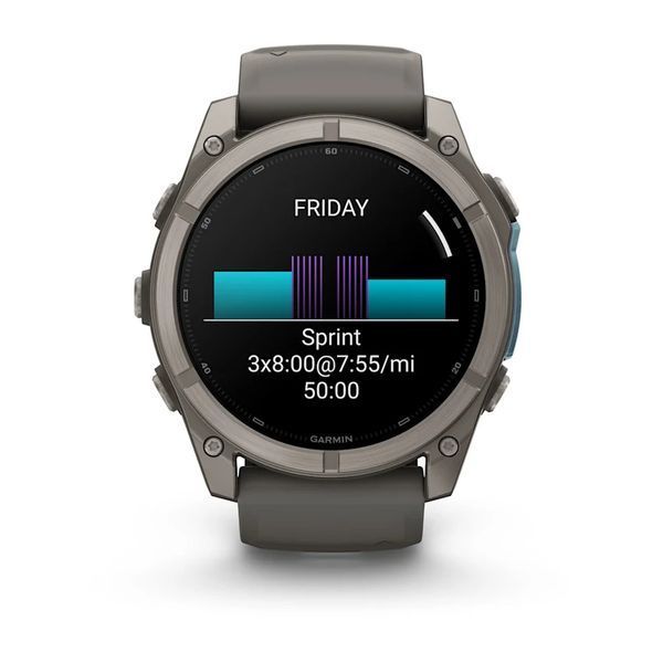 Смарт-часы Garmin Fenix 9 51mm Titanium with Pebble Gray Silicone Band (010-04763-00/01) 1482127 фото