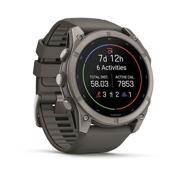 Смарт-часы Garmin Fenix 9 51mm Titanium with Pebble Gray Silicone Band (010-04763-00/01) 1482127 фото