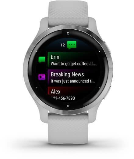 Смарт-часы Garmin Venu 2S Silver Stainless Steel Bezel with Mist Gray Case and Silicone Band 815718 фото