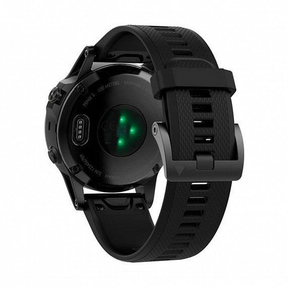 Смарт-годинник Garmin Fenix ​​5 Sapphire Black with Black & Yellow Silicon Bands 550098 фото