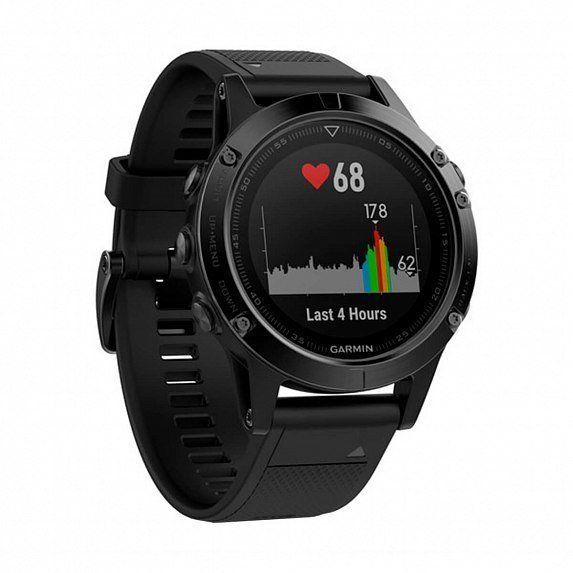 Смарт-годинник Garmin Fenix ​​5 Sapphire Black with Black & Yellow Silicon Bands 550098 фото