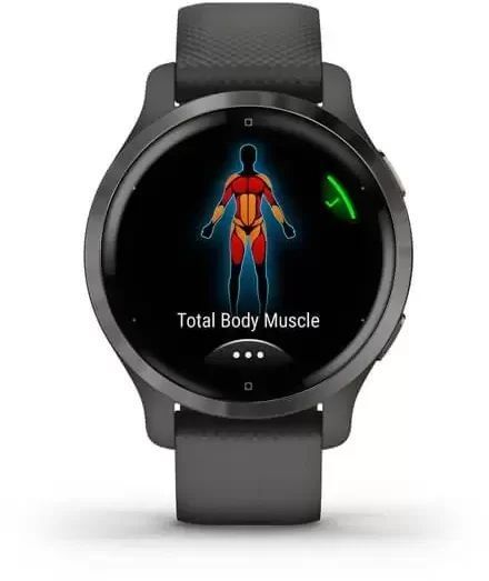 Смарт-часы Garmin Venu 2S Slate Stainless Steel Bezel with Graphite Case and Silicone Band 815717 фото