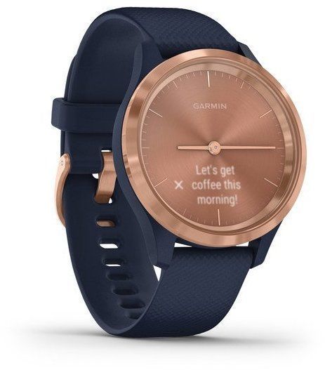 Смарт-часы Garmin Vivomove 3s Rose Gold Stainless Steel Bezel w. Navy and Silicone B. 835296 фото