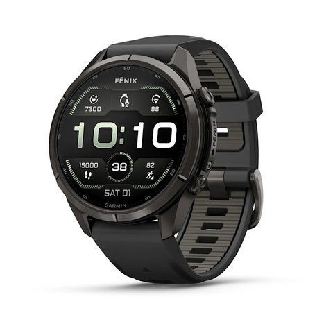 Смарт-часы Garmin Fenix 9 Pro 43mm Carbon Gray DLC Titanium with Black Silicone Band (010-04335-15/16) 1482129 фото