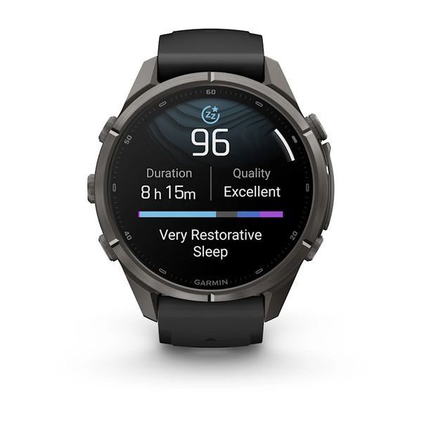 Смарт-годинник Garmin Fenix 9 Pro 43mm Carbon Gray DLC Titanium with Black Silicone Band (010-04335-15/16) 1482129 фото