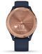Смарт-часы Garmin Vivomove 3s Rose Gold Stainless Steel Bezel w. Navy and Silicone B. 835296 фото 6