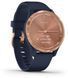 Смарт-часы Garmin Vivomove 3s Rose Gold Stainless Steel Bezel w. Navy and Silicone B. 835296 фото 4