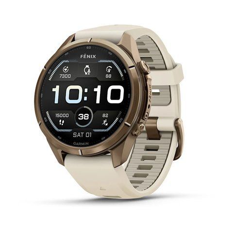 Смарт-часы Garmin Fenix 9 Pro 43mm Autumn Gold Titanium with Cream Silicone Band (010-04335-25/26) 1482130 фото