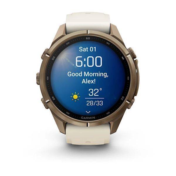 Смарт-часы Garmin Fenix 9 Pro 43mm Autumn Gold Titanium with Cream Silicone Band (010-04335-25/26) 1482130 фото