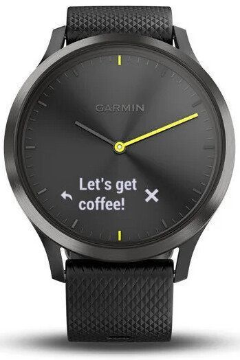 Смарт-часы Garmin Vivomove HR Black with Black Silicone Band Sport Large 688790 фото