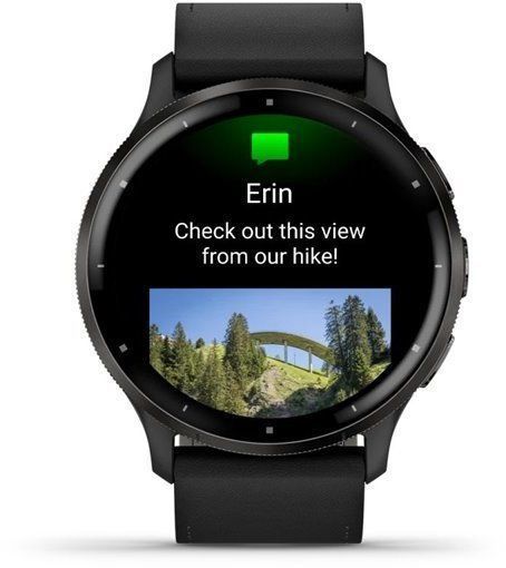 Смарт-часы Garmin Venu 3 Slate Stainless Steel Bezel with Black Case and Black Leather Band 1171356 фото