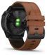 Смарт-часы Garmin Fenix 6X Sapphire Black DLC with Chestnut Leather Band 699425 фото 3