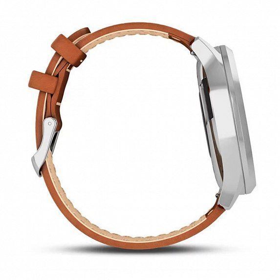 Смарт-годинник Garmin Vivomove HR Premium Silver with Tan Italian Leather Band 556031 фото