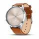 Смарт-годинник Garmin Vivomove HR Premium Silver with Tan Italian Leather Band 556031 фото 1