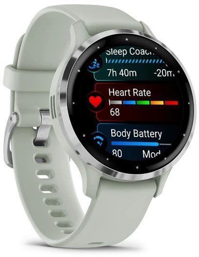 Смарт-часы Garmin Venu 3S Silver Stainless Steel Bezel with Sage Grey Case and Silicone Band 1171375 фото