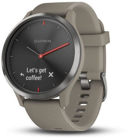 Смарт-годинник Garmin Vivomove HR Sport Black with Sandstone Silicone Band One-size 816434 фото