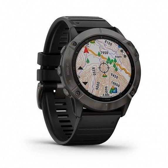 Смарт-часы Garmin Fenix 6X Sapphire Carbon Grey DLC with Black Band 586037 фото