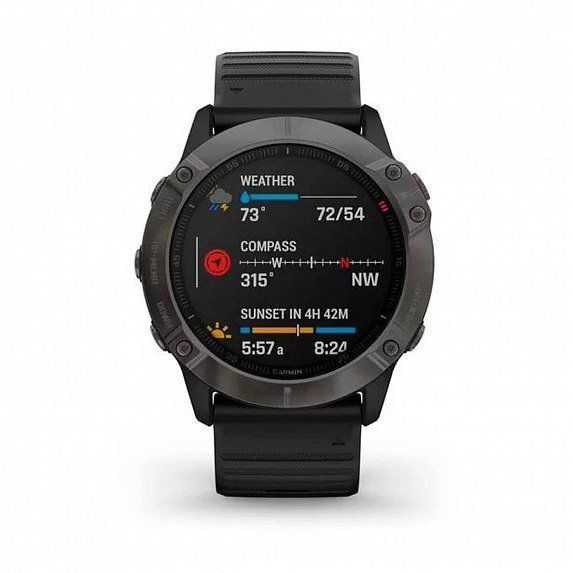 Смарт-часы Garmin Fenix 6X Sapphire Carbon Grey DLC with Black Band 586037 фото