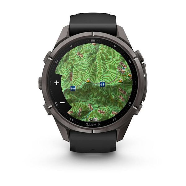 Смарт-годинник Garmin Fenix 9 Pro 43mm LTE Carbon Gray DLC Titanium with Black Silicone Band (010-04335-10/11) 1482133 фото