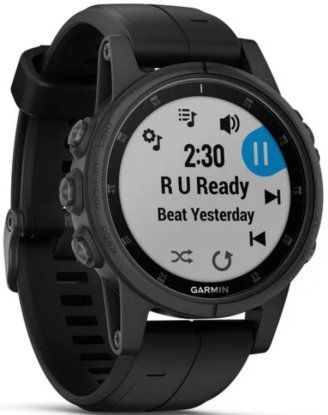 Смарт-часы Garmin Fenix 5S Plus Sapphire Black with Black Band 550091 фото