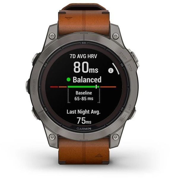 Смарт-часы Garmin Fenix 7 Pro Sapphire Solar Titanium with Chestnut Leather Band 1118665 фото