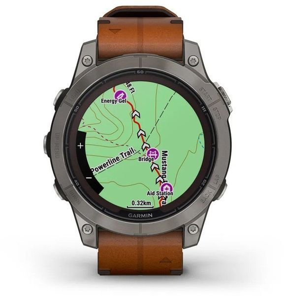 Смарт-часы Garmin Fenix 7 Pro Sapphire Solar Titanium with Chestnut Leather Band 1118665 фото