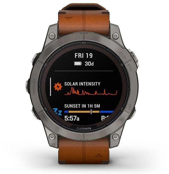 Смарт-часы Garmin Fenix 7 Pro Sapphire Solar Titanium with Chestnut Leather Band 1118665 фото
