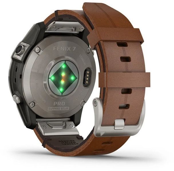 Смарт-часы Garmin Fenix 7 Pro Sapphire Solar Titanium with Chestnut Leather Band 1118665 фото