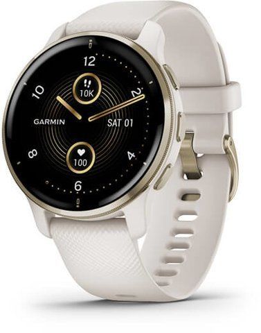 Смарт-часы Garmin Venu 2 Plus Cream Gold Stainless Steel Bezel with Ivory Case and Silicone Band 887481 фото