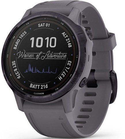 Смарт-годинник Garmin Fenix ​​6S Pro Solar Edition Amethyst Steel with Shale Gray Band 815280 фото