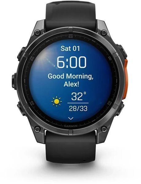 Смарт-часы Garmin Fenix 8 AMOLED 47mm Slate Grey with Black Silicone Band 1346635 фото