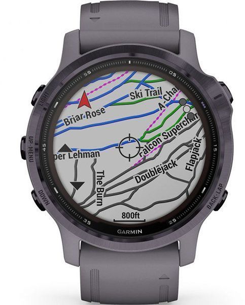 Смарт-часы Garmin Fenix 6S Pro Solar Edition Amethyst Steel with Shale Gray Band 815280 фото