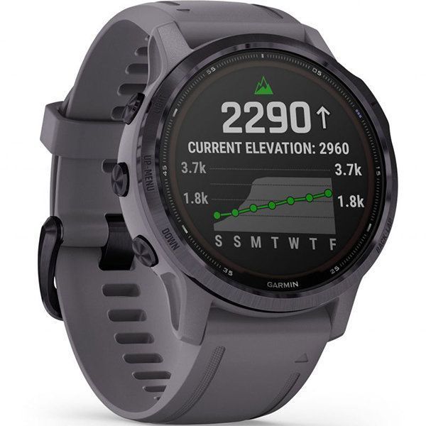 Смарт-часы Garmin Fenix 6S Pro Solar Edition Amethyst Steel with Shale Gray Band 815280 фото