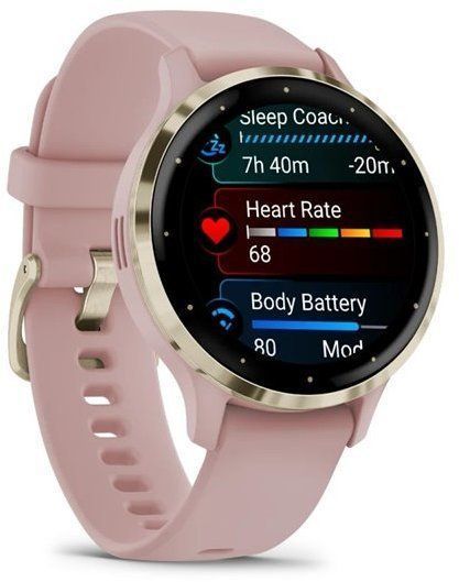 Смарт-часы Garmin Venu 3S Soft Gold Stainless Steel Bezel with Dust Rose Case and Silicone Band 1171376 фото