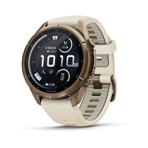 Смарт-часы Garmin Fenix 9 Pro 43mm LTE Autumn Gold Titanium with Cream Silicone Band (010-04335-20/21) 1482135 фото
